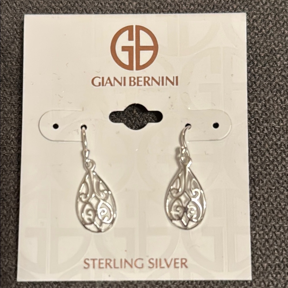 Giani Bernini Silver Filigree Teardrop Earrings